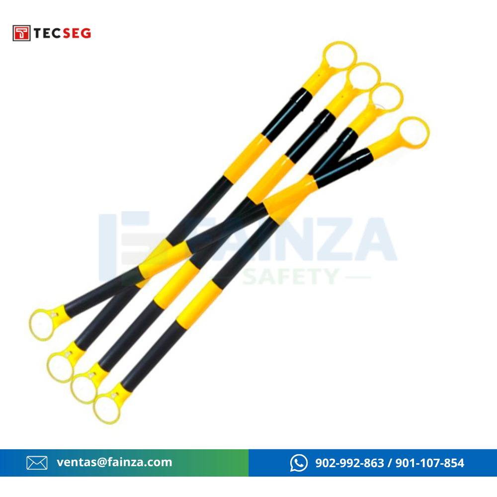 Barra Retráctil Negro y Amarillo Tecseg