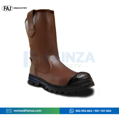 Bota campera chocolate reforzado lustrable FAJ