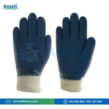 Guante Hycron ActivArmr 27 602 Nitrilo Trabajos Pesados Ansell