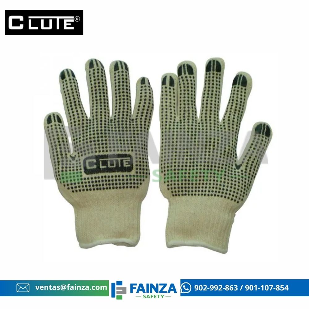 Guante de Hilo con Puntos de PVC – Clute
