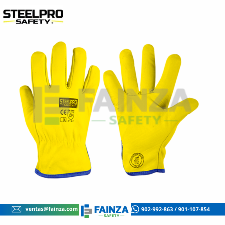 GUANTES DE BADANA AMARILLO STEELPRO