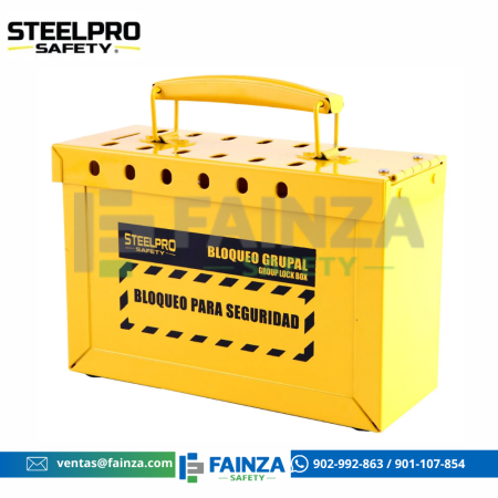 Caja de Bloqueo Grupal Amarillo Steelpro